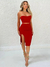 Conjunto Feminino Saia Midi Com Fenda E Cropped Faixa na internet