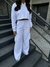 Imagem do Conjunto Moletom Calça Flare Cargo e Cropped Manga Longa Com Touca