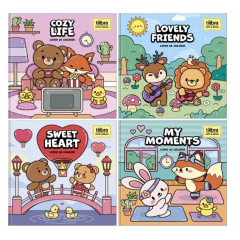 Kit 2 Livros de Colorir Capa Dura - Cute&Relax Life - 46 Fls - Tilibra - comprar online