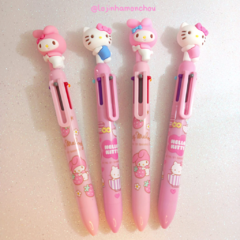 Caneta Retrátil 6 cores Hello Kitty e My Melody - comprar online