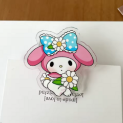 Kit 7 Clipes Prendedores Acrílico Sanrio Flores - loja online