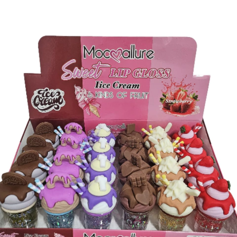 Lip Gloss Sobremesa Docinho Ice Cream Fofo Cheirinho