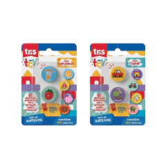Refil para Carimbo Mágico Adesivos Toy 400 adesivos Tris