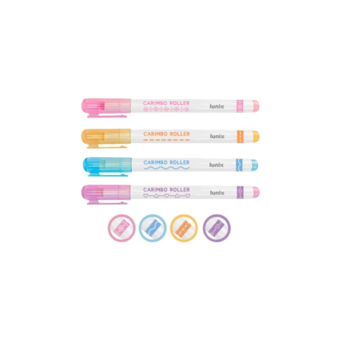 Carimbo Roller Tilibra Lunix Kit Com 4 Cores - comprar online