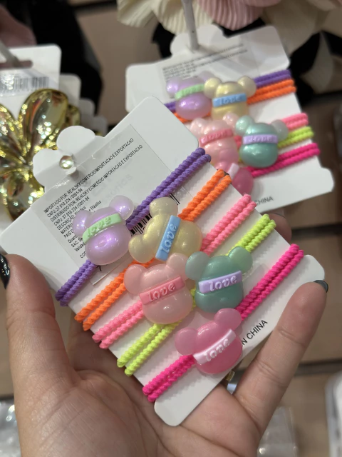 Cartela com 5 laçinhos neon cute - comprar online