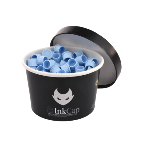 Ink Cap - Batoques de Silicone Azul Tam. P (c/140un)