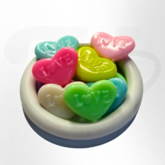 Acrílicos infantiles corazones x 20grs