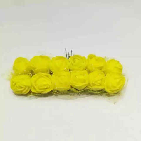 Flores de goma eva con tul x 12 unidades