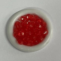 Acrílico transparente facetado redondo 6mm x 25grs. - Mundo Vas Min