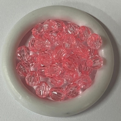 Acrílico transparente facetado redondo 8 mm x 25grs. - tienda online