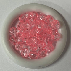 Acrílico transparente facetado redondo 6mm x 25grs. - tienda online