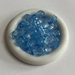 Acrílico transparente facetado redondo 6mm x 25grs. - comprar online