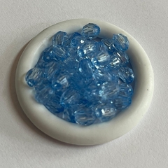 Acrílico transparente facetado redondo 8 mm x 25grs. - comprar online
