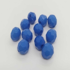 Acrílico pleno facetado redondo 10mm x 25grs aprox