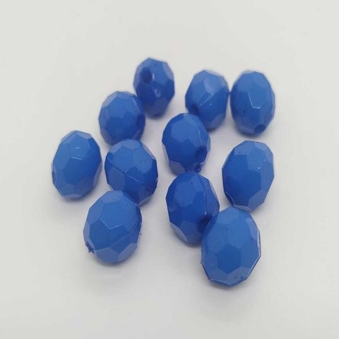 Acrílico pleno facetado redondo 10mm x 25grs aprox