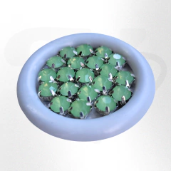 Gemas redondas opacas con base 6mm x 25 unidades - Mundo Vas Min