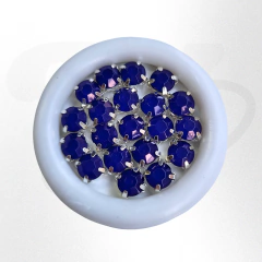 Gemas redondas opacas con base 8mm x 25 unidades - comprar online