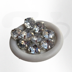 Gemas redondas brillosas con base 10mm x 25 u. Calidad para soldar y pegar - comprar online