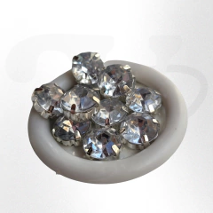 Gemas redondas brillosas con base 10mm x 25 unidades - comprar online
