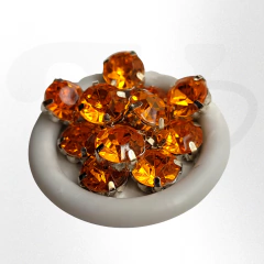 Gemas redondas brillosas con base 10mm x 25 unidades - tienda online