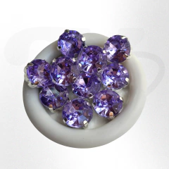 Gemas redondas brillosas con base 10mm x 25 unidades - comprar online