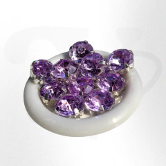 Gemas redondas brillosas con base 10mm x 25 unidades en internet