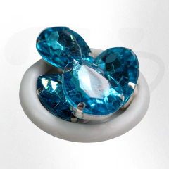 Gemas gota brillosas con base 18x25 x 10 unidades - Mundo Vas Min