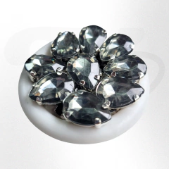 Gemas gota brillosas con base 13mmx18mm x 25 unidades en internet