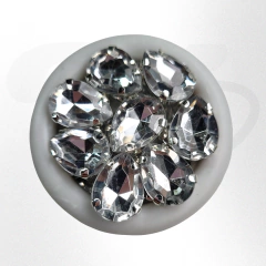 Gemas gota brillosas con base 10mmx14mm x 25 u. Calidad para soldar y pegar - comprar online