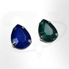 Gemas gota opacas con base 10mmx14mm x 25 unidades