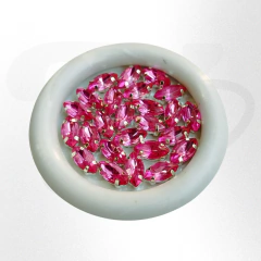 Gema navette brillosa con base navette 4mmx8mm x 25 unidades