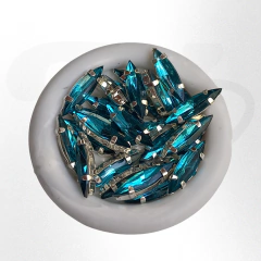 Gema navette brillosa con base navette 4mmx15mm x 25 unidades - tienda online