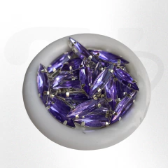 Imagen de Gema navette brillosa con base navette 4mmx15mm x 25 unidades