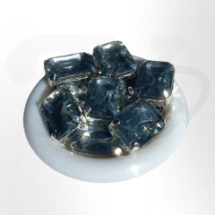 Gema octagonal 10x14mm x 10 unidades - Mundo Vas Min