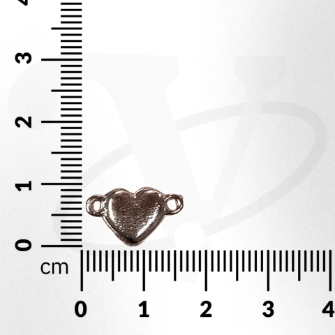 Dije corazón doble enganche x 25 gramos