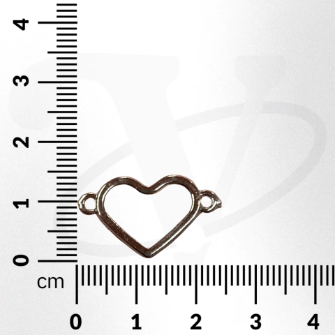 Dije corazón doble enganche x 25 gramos