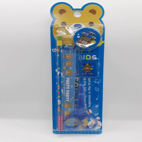 Blister escolar infantil azul