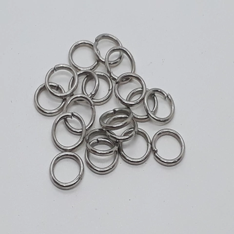 Argollita de unión niquel 8mm x 50 grs