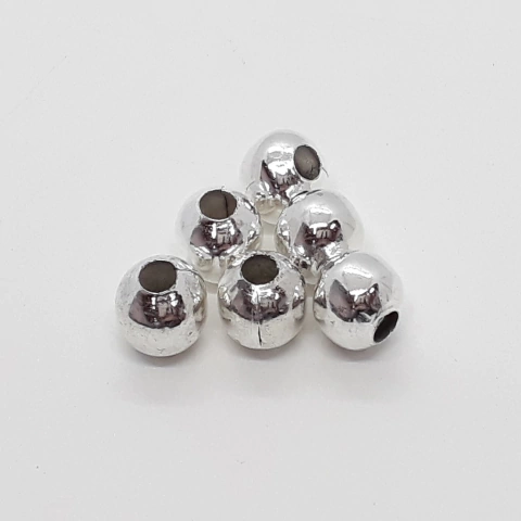 Bolita de metal plata 10mm x 50grs
