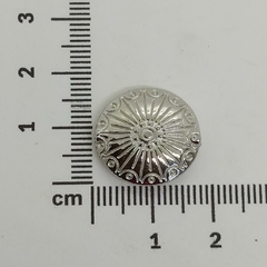 Dije pasante de 17mm con detalles x 25 grs.