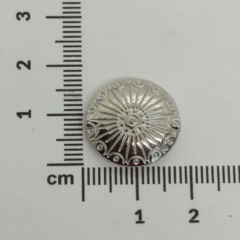 Dije pasante de 17mm con detalles x 25 grs.