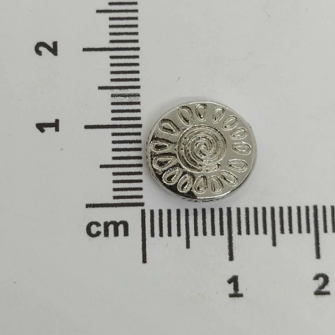 Pasante separador redondo con detalles x 25 grs.