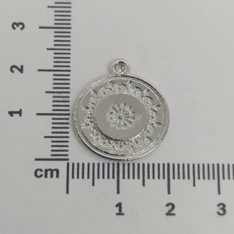 Dije medalla 18mm x 25 grs.