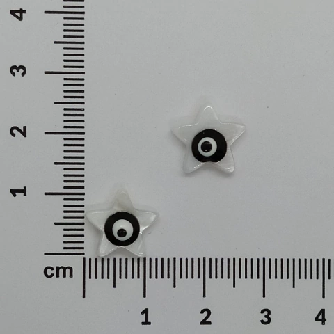 Pasante ojo turco estrella x 2 unidades