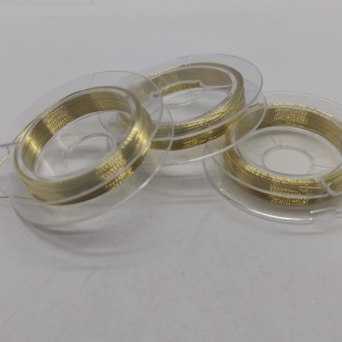 Alambre de cobre 0.3mm rollo 10mts DORADO