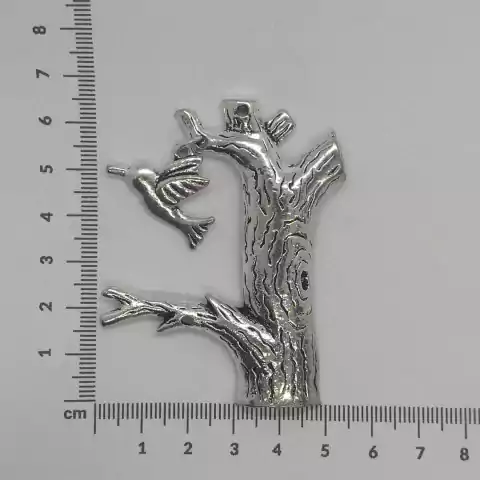 Dije centro de ARBOL CON PÁJARO