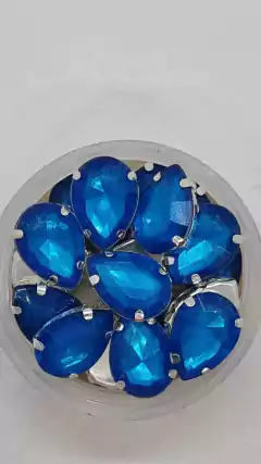 Gemas gota Opalina con base 13mmx18mm x 25 unidades - tienda online