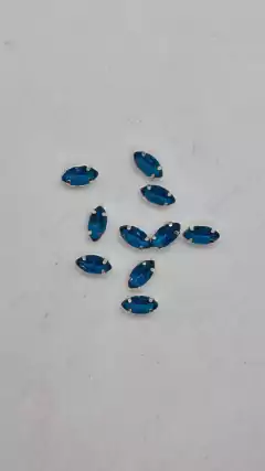 Gema navette brillosa con base navette 4mmx8mm x 25 unidades - Mundo Vas Min