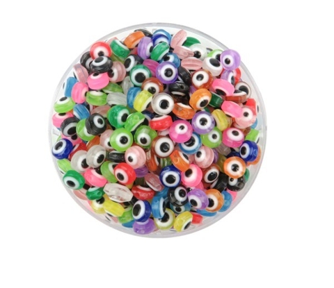 Ojito turco acrilico plano 6/8 mm x 20 unidades - comprar online