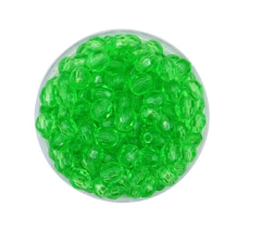 Acrílico transparente facetado redondo 6mm x 25grs.